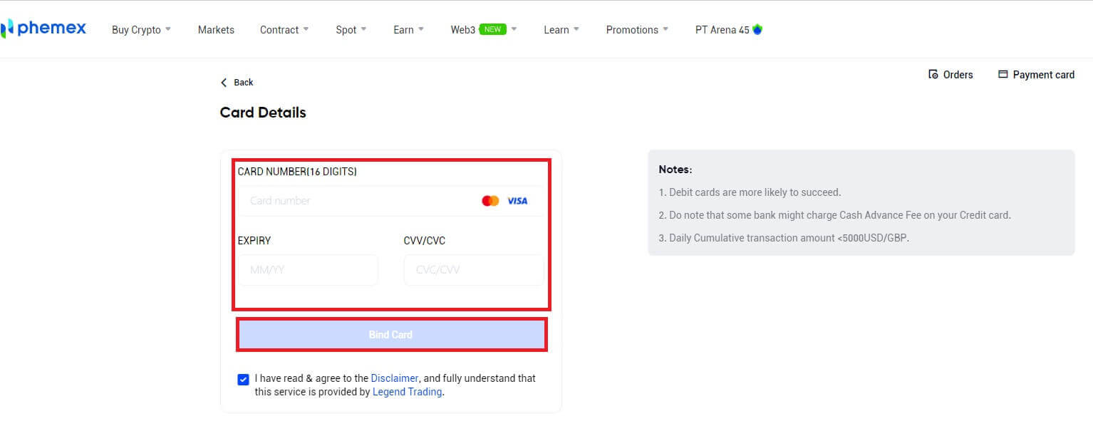Giunsa ang Pagdeposito sa Phemex