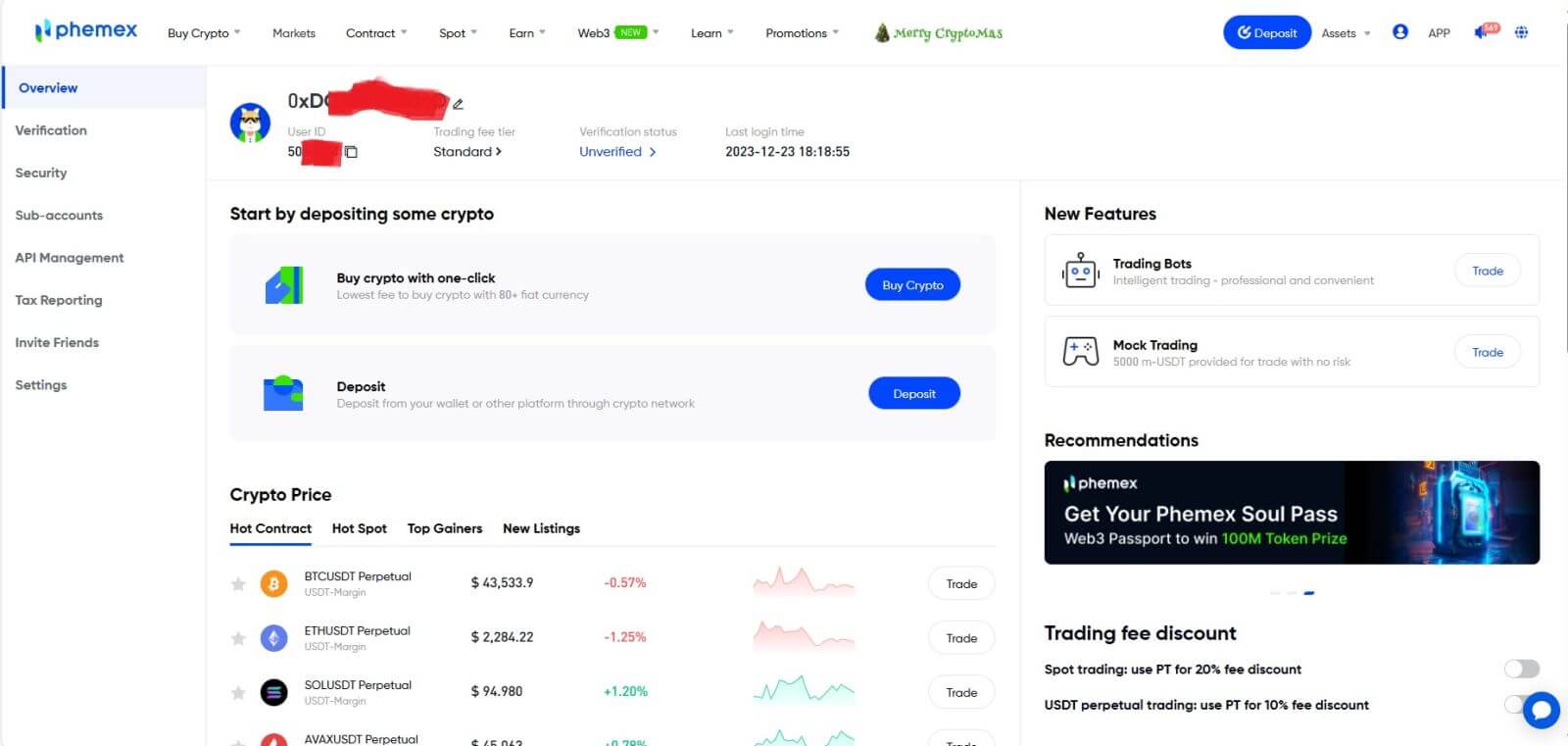 Come accedere e depositare su Phemex Come accedere e depositare su Phemex