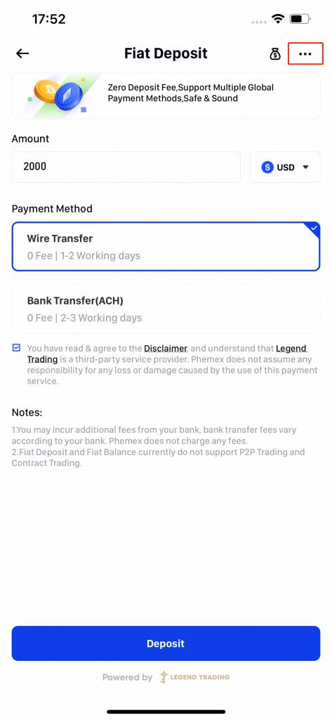 Como abrir uma conta e depositar na Phemex Como abrir uma conta e depositar na Phemex
