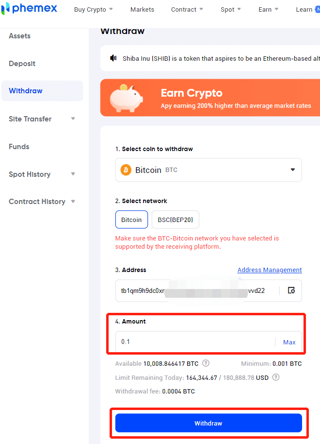 如何从 Phemex 开设账户和提款
