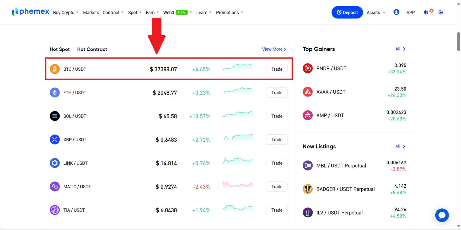 How to Trade Crypto and Withdraw on Phemex