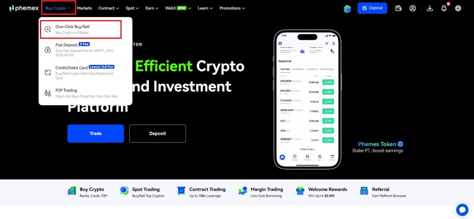 How to Trade Crypto and Withdraw on Phemex
