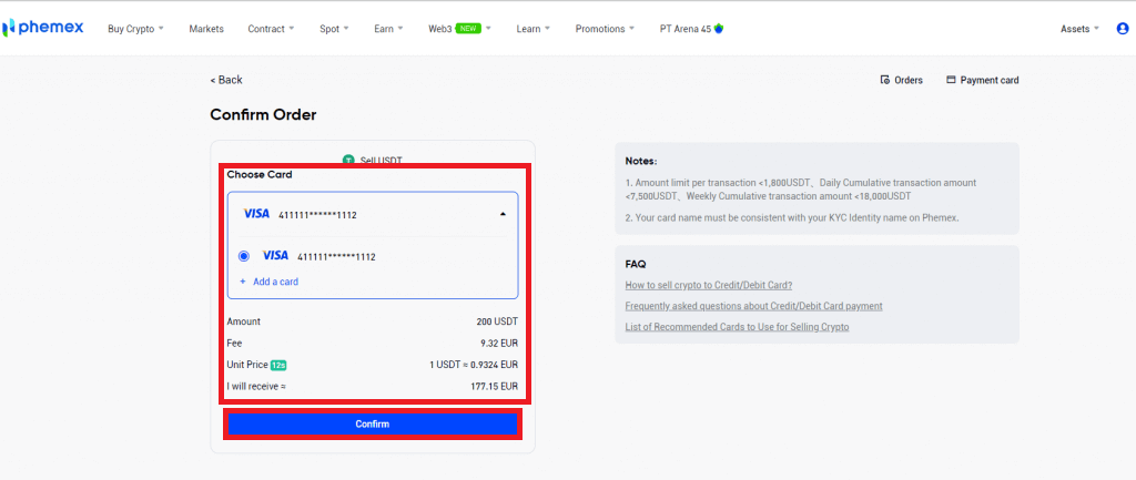 Comment se retirer de Phemex